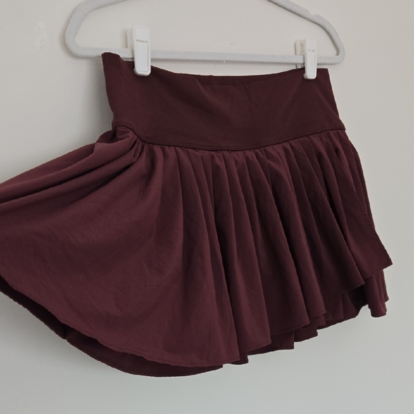 Arie Offline Maroon Pleated Athletic Skirt Preppy Athleasure Spring XL - Picture 2 of 7